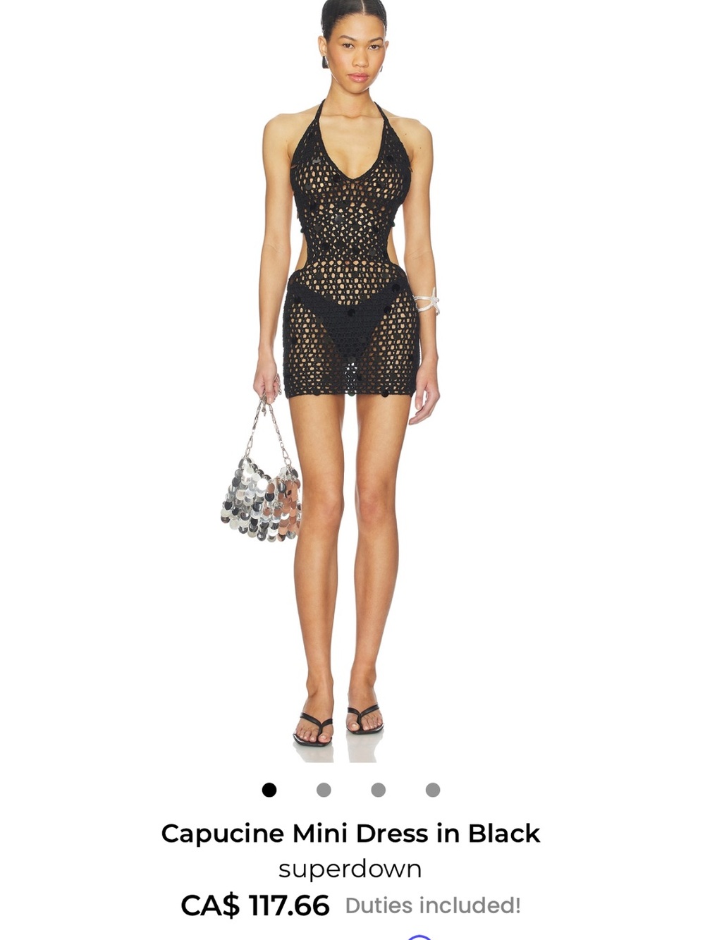 superdown Black Halter Knit Mini Dress